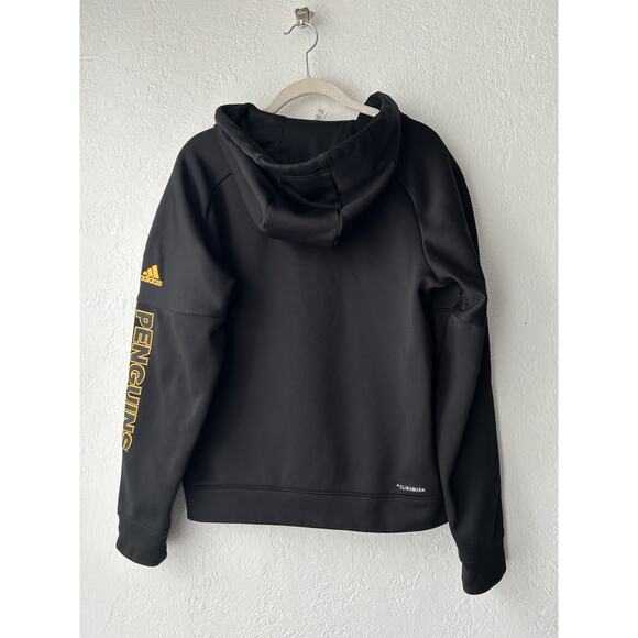 Adidas Pittsburgh Penguins NHL Hoodie Jacket Small Black ClimaWarm Full Zip - Picture 10 of 11